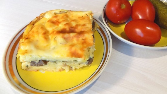 Вкусная картофельная запеканка с грибами