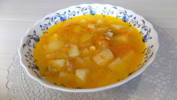 Рецепт горохового супа с куриным окорочком
